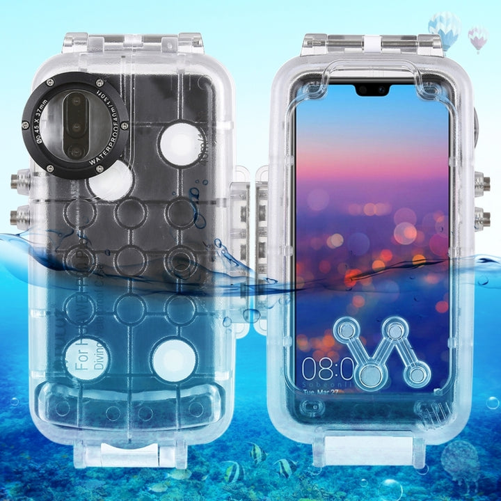 PULUZ 40m/130ft Waterproof Diving Case for Huawei P20 Pro, Photo Video Taking Underwater Housing Cover, For Huawei P20 Pro(T), For Huawei P20 Pro(W), For Huawei P20 Pro(B)