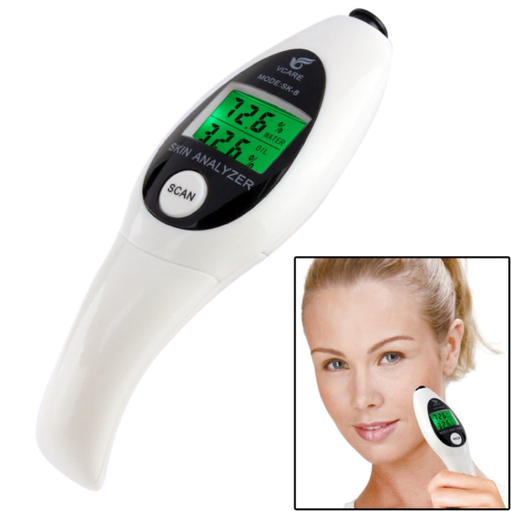 Mini Portable LCD Digital Moisture Skin Care Tester Moisture Oil Content Analyzer, Mini