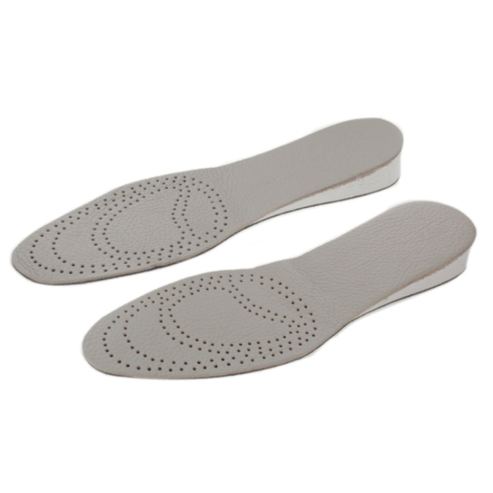 1 Pair Cowhide Increase Insoles, Size: 26cm x 9cm (Grey + White), Cowhide Increase Insoles