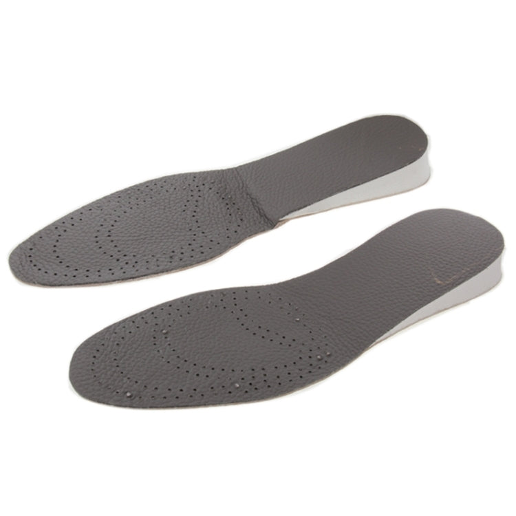 1 Pair Cowhide Increase Insoles, Size: 26cm x 9cm (Grey + White), Cowhide Increase Insoles