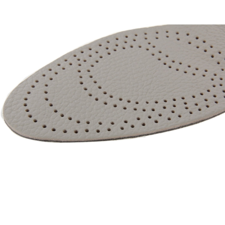 1 Pair Cowhide Increase Insoles, Size: 26cm x 9cm (Grey + White), Cowhide Increase Insoles