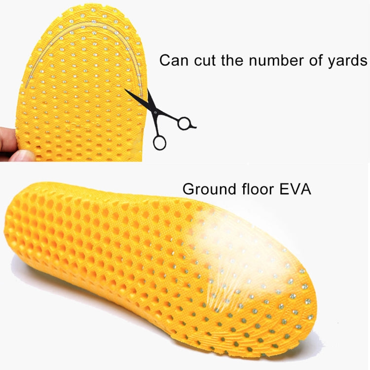 1 Pair Sports Shock Absorption Breathable Soft Thick Sweat Absorbent Insoles for Men / Women, Size: S(35-41 Yards), Size: S(35-41 Yards)