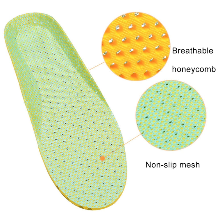 1 Pair Sports Shock Absorption Breathable Soft Thick Sweat Absorbent Insoles for Men / Women, Size: S(35-41 Yards), Size: S(35-41 Yards)