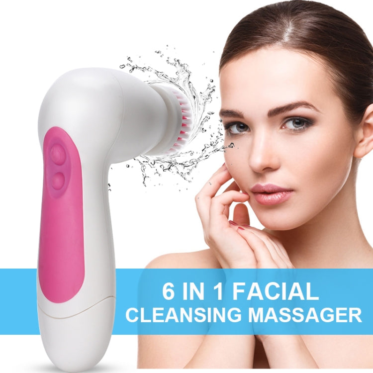 6 in 1 Waterproof Facial Cleansing Instrument (Size: 130 x 85 x 40mm), 6 in 1 135 x 80x 40mm