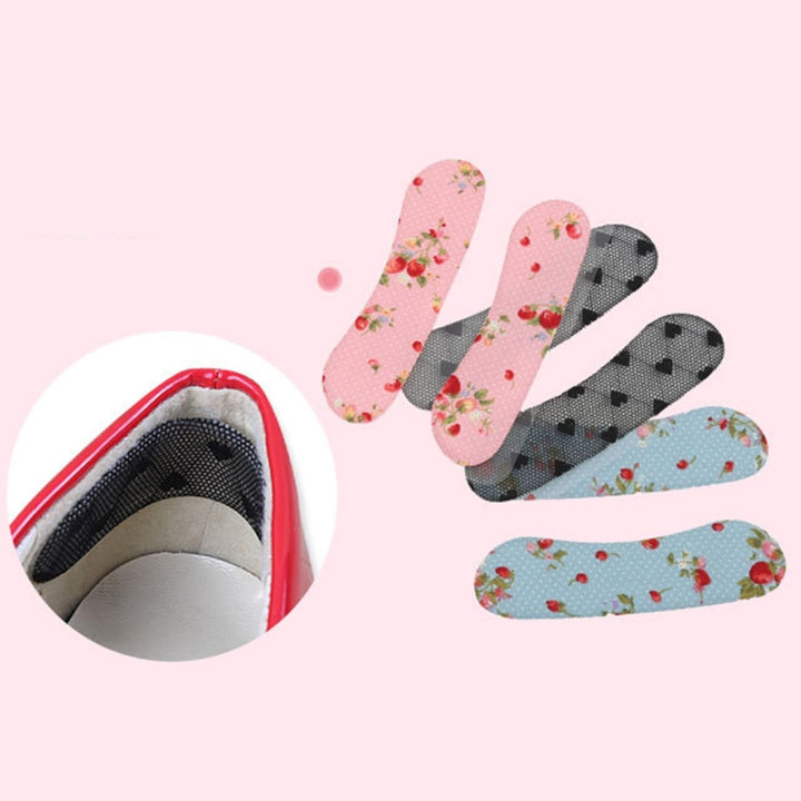 5 Pairs High-heeled Shoes Wear-resistant Rearfoot Stickers, Random Color Delivery