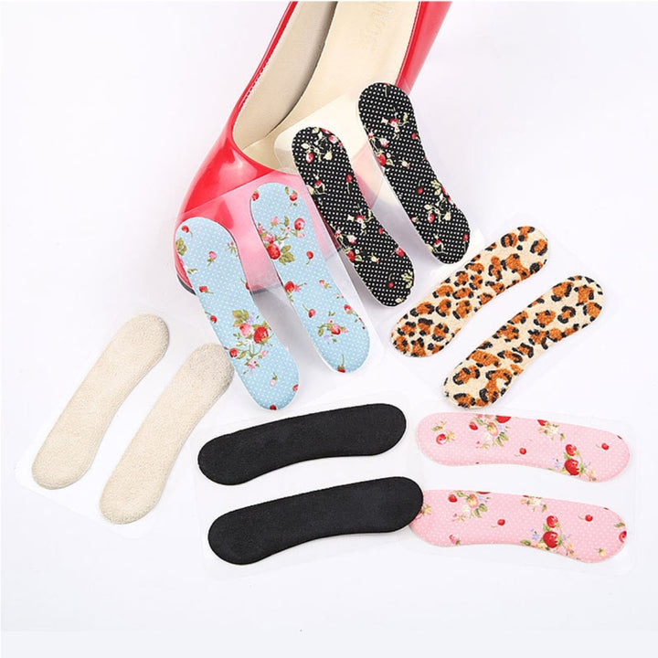 5 Pairs High-heeled Shoes Wear-resistant Rearfoot Stickers, Random Color Delivery