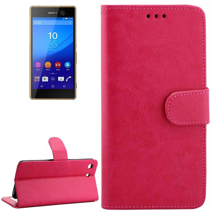 Crazy Horse Texture Horizontal Flip Leather Case with Holder & Card Slots & Wallet & Photo Frame for Sony Xperia M5 / E5603 / E5606 / E5653 / E5633 / E5643 / E5663