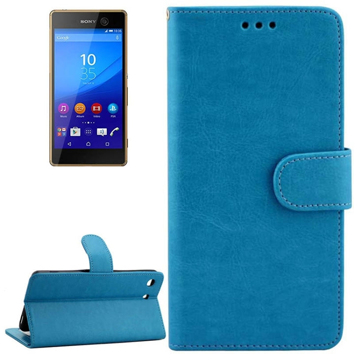 Crazy Horse Texture Horizontal Flip Leather Case with Holder & Card Slots & Wallet & Photo Frame for Sony Xperia M5 / E5603 / E5606 / E5653 / E5633 / E5643 / E5663