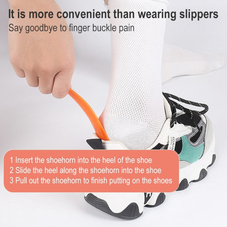 5 PCS 019 Plastic Shoehorn Household Shoes Auxiliary Shoe Puller, Specification: Vertical, Color Random Delivery, Vertical