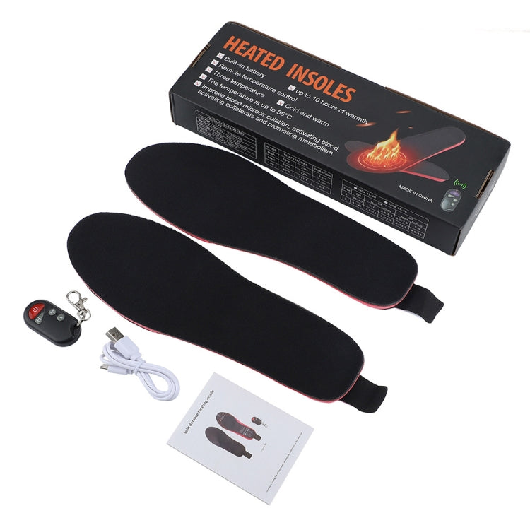 Rechargeable Electric Heating Insole Wireless Remote Control Smart Thermal Insole,Size:Large(41-46 Size), Size:Large