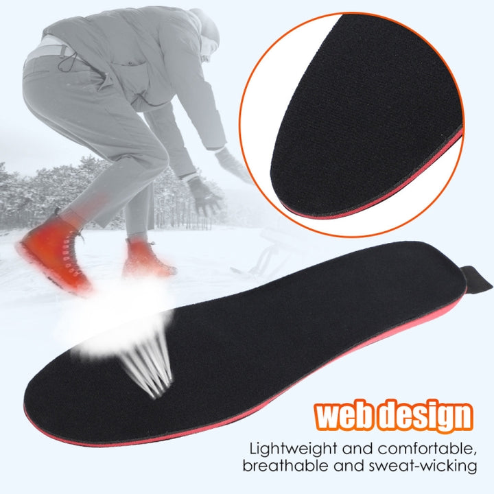 Rechargeable Electric Heating Insole Wireless Remote Control Smart Thermal Insole,Size:Large(41-46 Size), Size:Large