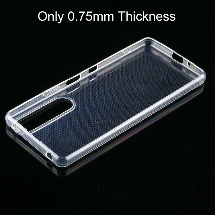 For Sony Xperia 1 III 0.75mm Ultra-thin Transparent TPU Soft Protective Case, For Sony Xperia 1 III