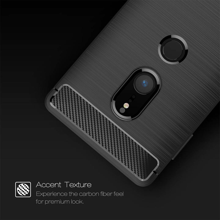 For Sony Xperia XZ2 Brushed Texture Carbon Fiber Shockproof TPU Protective Back Case, For Sony Xperia XZ2, Sony Xperia XZ2