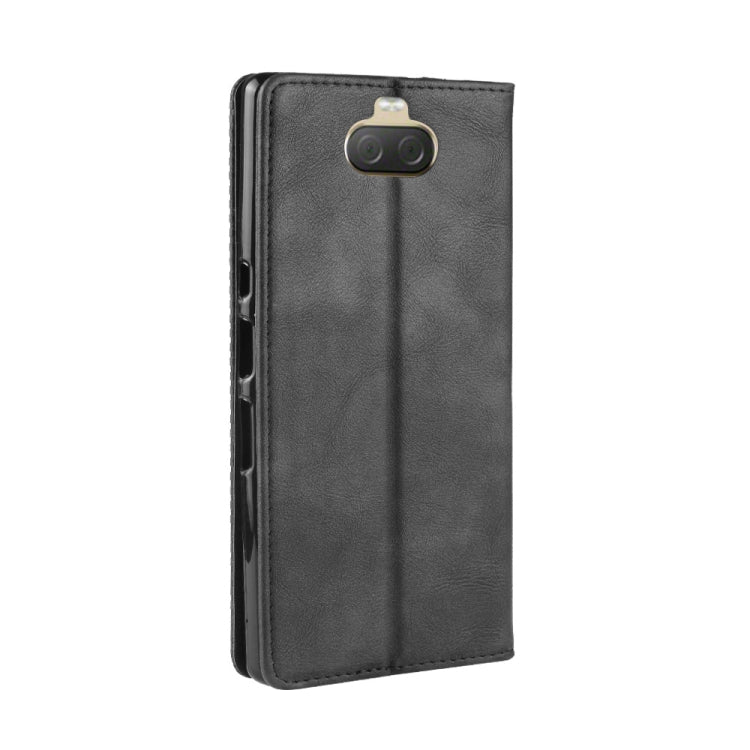 Magnetic Buckle Retro Texture Horizontal Flip Leather Case for Sony Xperia 10 Plus, with Holder & Card Slots & Wallet, Sony Xperia 10 Plus