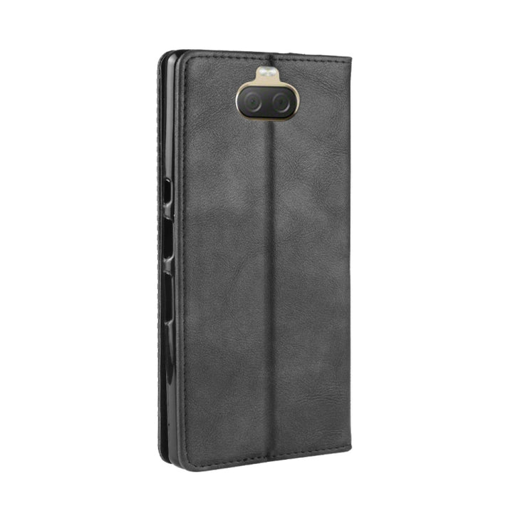 Magnetic Buckle Retro Texture Horizontal Flip Leather Case for Sony Xperia 10 Plus, with Holder & Card Slots & Wallet, Sony Xperia 10 Plus