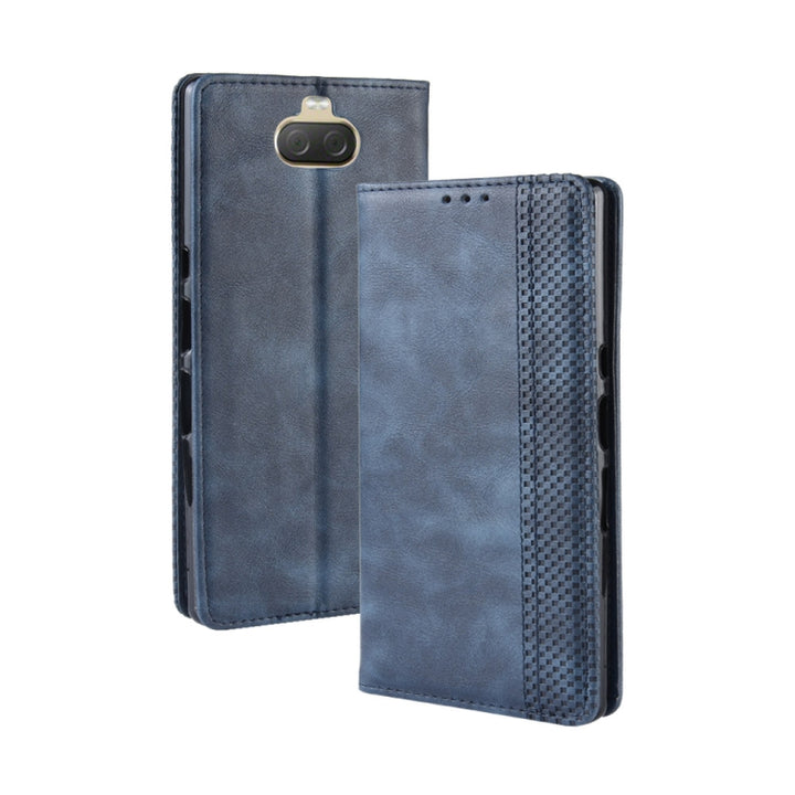 Magnetic Buckle Retro Texture Horizontal Flip Leather Case for Sony Xperia 10 Plus, with Holder & Card Slots & Wallet, Sony Xperia 10 Plus