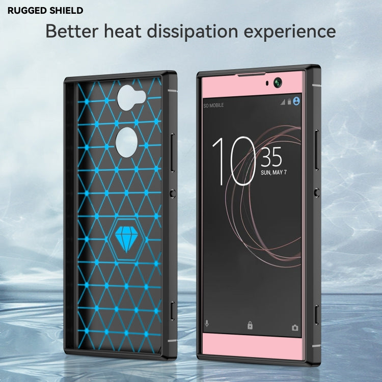 For Sony Xperia XA2 Brushed Texture Carbon Fiber Shockproof TPU Protective Back Case, For Sony Xperia XA2, Sony Xperia XA2