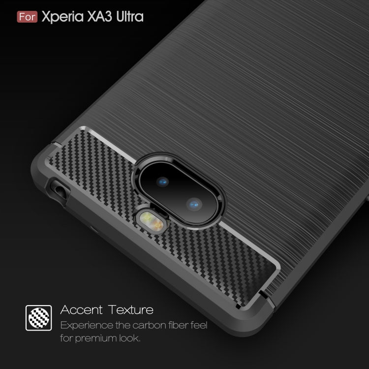 Brushed Texture Carbon Fiber Soft TPU Case for Sony Xperia 10 Plus, For Sony Xperia 10 Plus, Sony Xperia 10 Plus