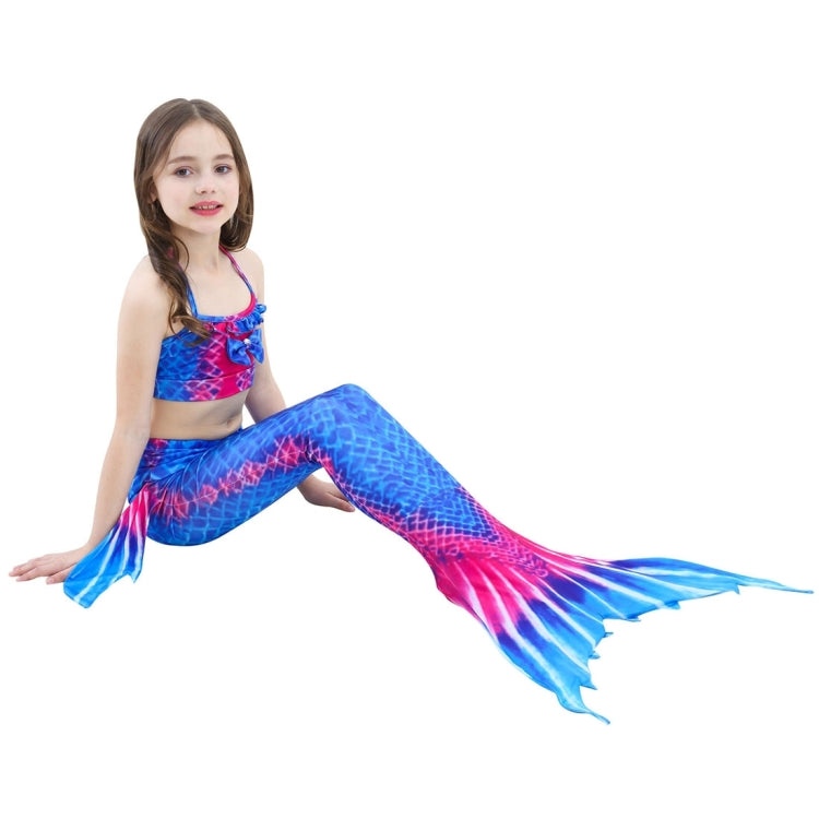 3 PCS / Sets Children Swimming Mermaid Tails Bikini Cosplay Mermaid Swimwear, Size: 110, Size:110