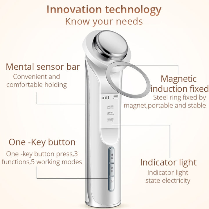 KD9960 Ion Beauty Introduction Instrument Face Cleansing Massager Skin Rejuvenation Thermostat Deep Clean Acne Therapy