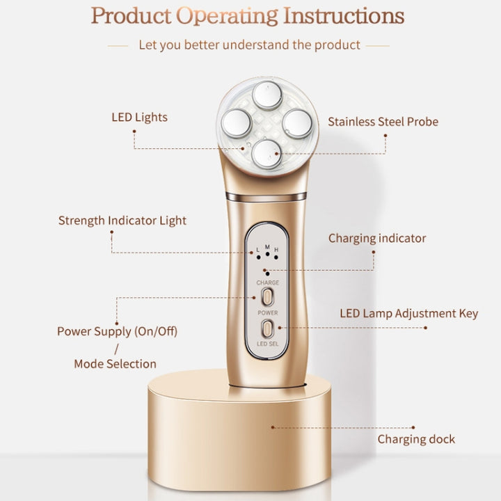 K-SKIN OP9910 EMS Anti-Aging RF Skin Lifting Face Massager For Home Use EMS Technology 3 Adjustable Levels Wrinkles Removal