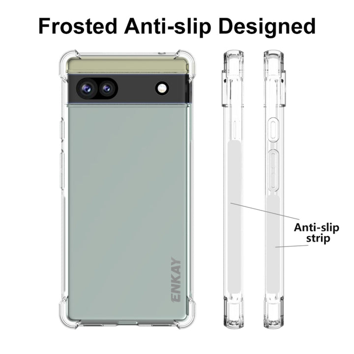 For Google Pixel 6A ENKAY Transparent TPU Shockproof Case, For Google Pixel 6A