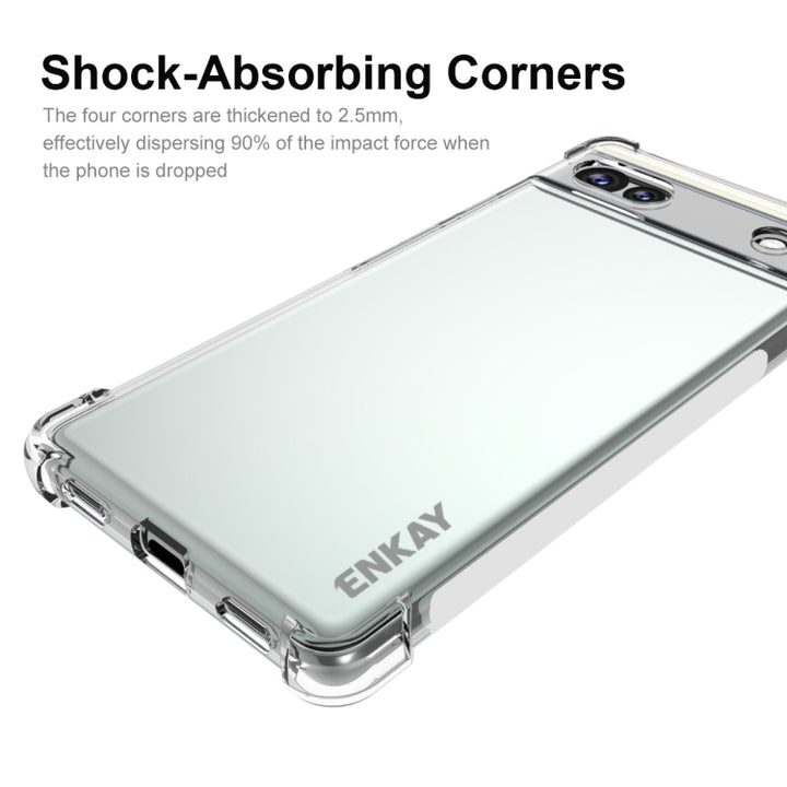 For Google Pixel 6A ENKAY Transparent TPU Shockproof Case, For Google Pixel 6A