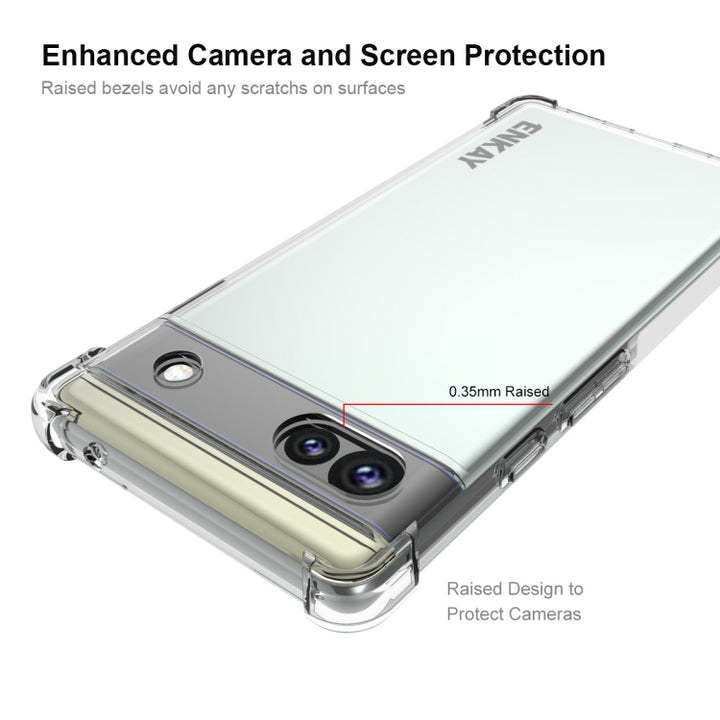 For Google Pixel 6A ENKAY Transparent TPU Shockproof Case, For Google Pixel 6A