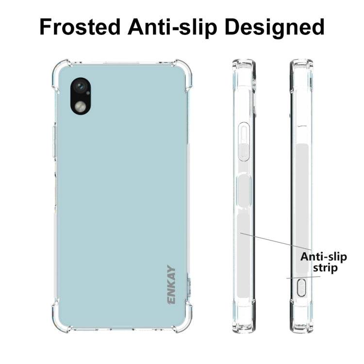 For Sony Xperia Ace III ENKAY Clear TPU Shockproof Phone Case, For Sony Xperia Ace III