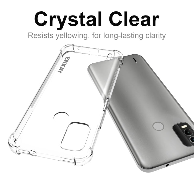 For Nokia C21 Plus ENKAY Transparent TPU Shockproof Phone Case, For Nokia C21 Plus