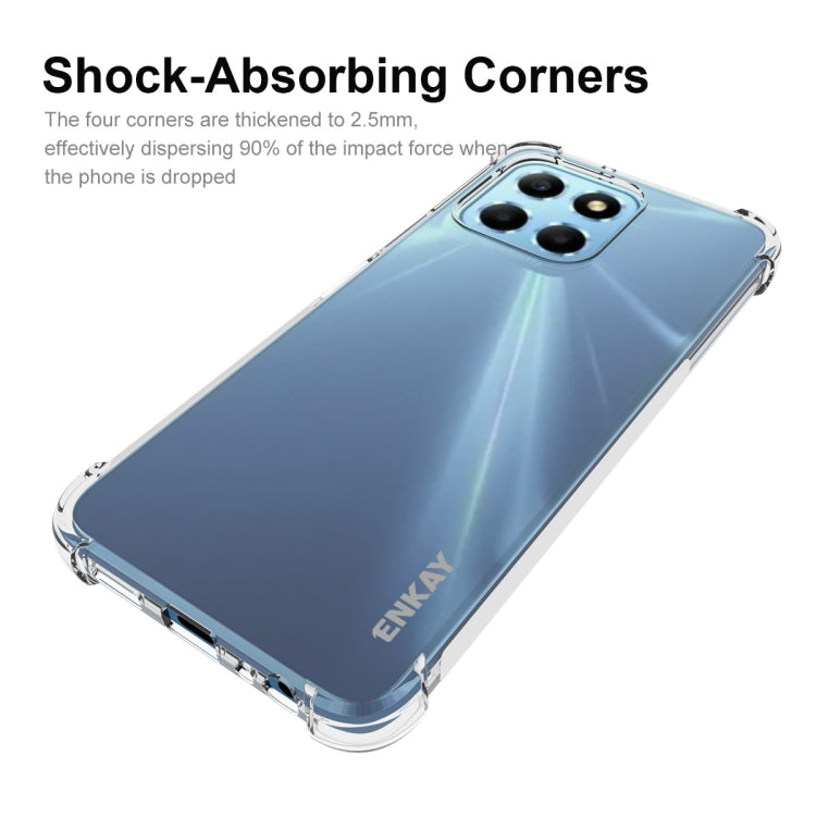 For Honor X8 5G ENKAY Clear TPU Shockproof Phone Case, For Honor X8 5G