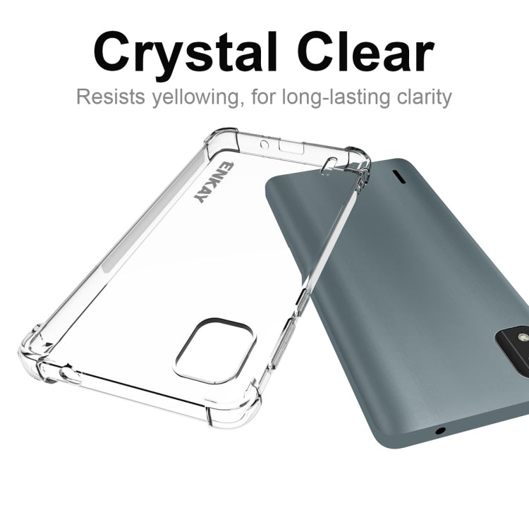 For Nokia C2 2nd Edition ENKAY Clear TPU Shockproof Phone Case, For Nokia C2 2nd Edition