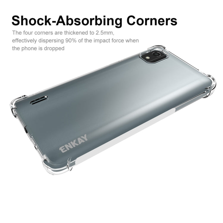 For Nokia C2 2nd Edition ENKAY Clear TPU Shockproof Phone Case, For Nokia C2 2nd Edition