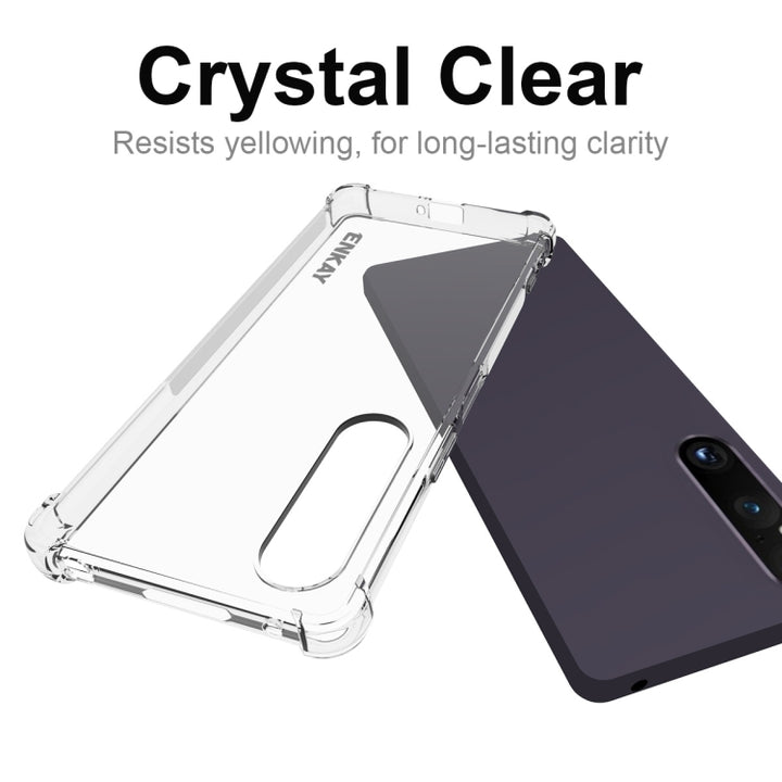 For Sony Xperia 1 V ENKAY Hat-Prince Clear TPU Shockproof Phone Case, For Sony Xperia 1 V