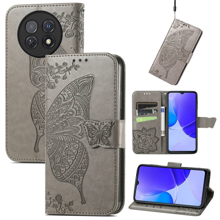 Butterfly Love Flower Embossed Leather Phone Case, For Huawei Nova Y91, For Huawei Enjoy 60X, For Huawei Nova 11 Pro, For Huawei Nova 11