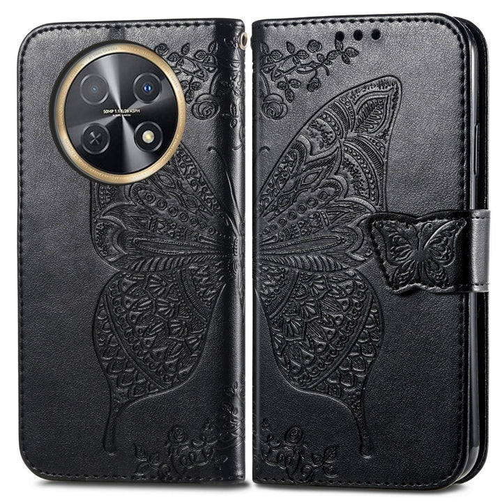 Butterfly Love Flower Embossed Leather Phone Case, For Huawei Nova Y91, For Huawei Enjoy 60X, For Huawei Nova 11 Pro, For Huawei Nova 11