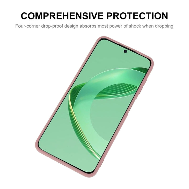 ENKAY Liquid Silicone Phone Case with Tempered Glass Film, For Huawei Nova 11