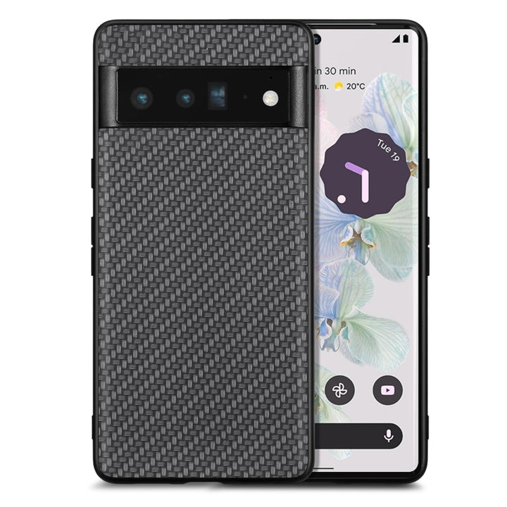 Carbon Fiber Texture Leather Back Cover Phone Case, For Google Pixel 7A, For Google Pixel 6 Pro, For Google Pixel 6, For Google Pixel 6A