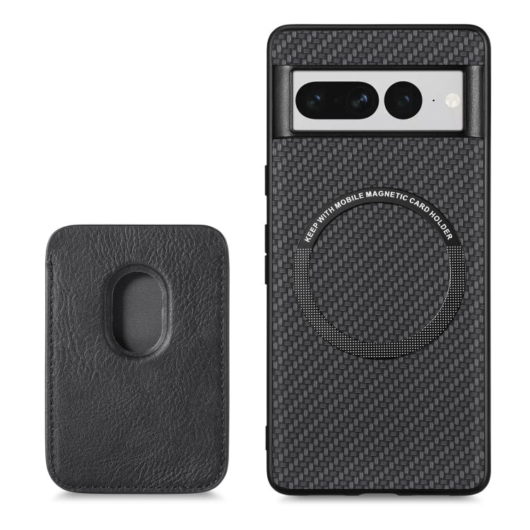 Carbon Fiber Leather Card Magsafe Phone Case, For Google Pixel 7 Pro, For Google Pixel 7, For Google Pixel 6