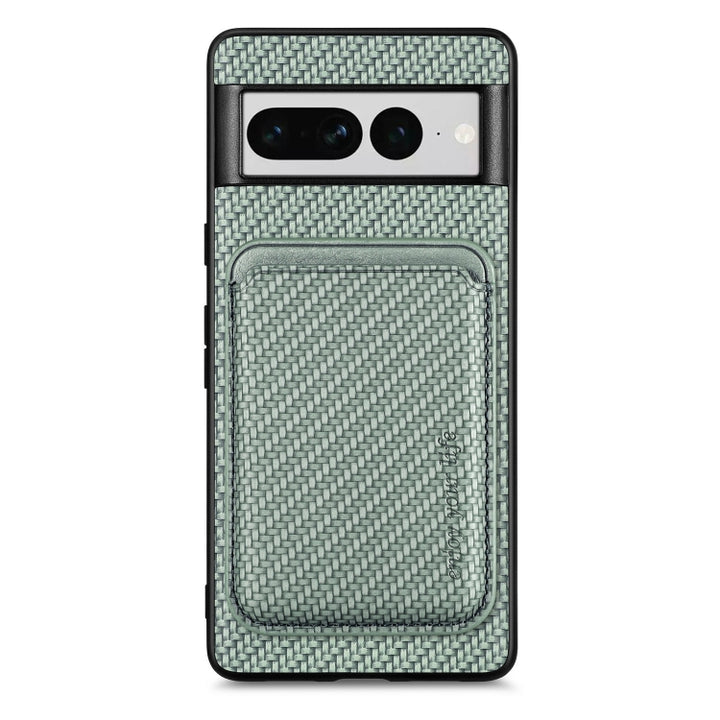 Carbon Fiber Leather Card Magsafe Phone Case, For Google Pixel 7 Pro, For Google Pixel 7, For Google Pixel 6