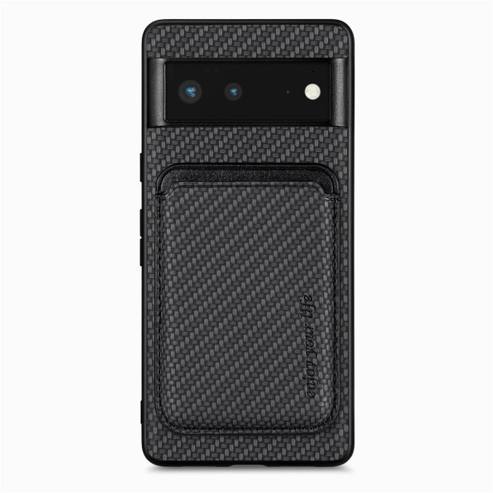 Carbon Fiber Leather Card Magsafe Phone Case, For Google Pixel 7 Pro, For Google Pixel 7, For Google Pixel 6