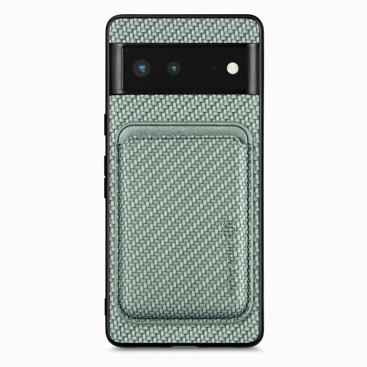 Carbon Fiber Leather Card Magsafe Phone Case, For Google Pixel 7 Pro, For Google Pixel 7, For Google Pixel 6