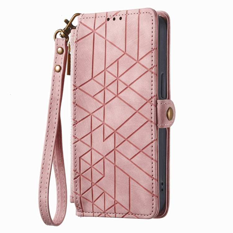 Geometric Zipper Wallet Side Buckle Leather Phone Case, For Sony Xperia 10 V, For Sony Xperia 5 IV, For Sony Xpreia Ace 3, For Sony Xperia 1 IV, For Sony Xperia 10 IV