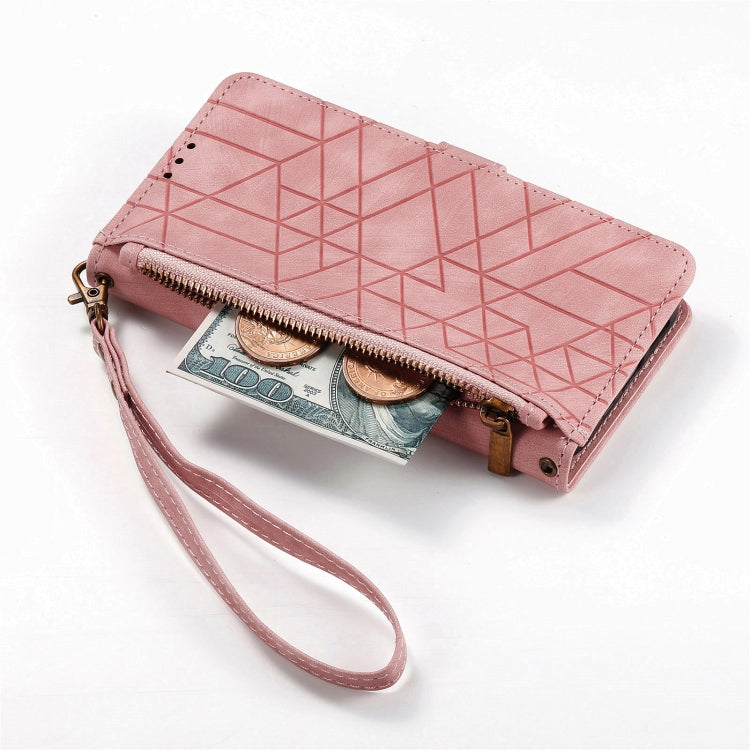 Geometric Zipper Wallet Side Buckle Leather Phone Case, For Sony Xperia 10 V, For Sony Xperia 5 IV, For Sony Xpreia Ace 3, For Sony Xperia 1 IV, For Sony Xperia 10 IV