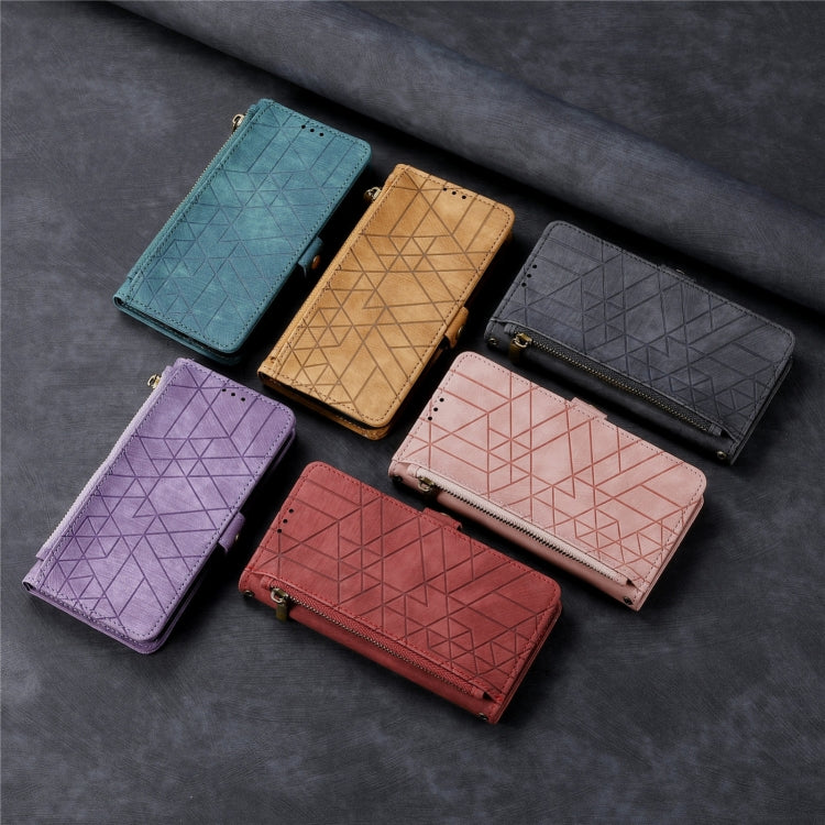 Geometric Zipper Wallet Side Buckle Leather Phone Case, For Sony Xperia 10 VI, For Sony Xperia 1 VI, For Sony Xperia 5 VI, For Sony Xperia 5 V, For Sony Xperia 1 V