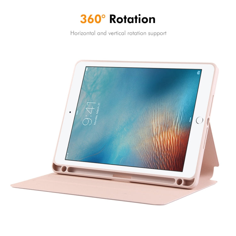 ENKAY 360 Rotation TPU Leather Smart Tablet Case with Pen Slot, For iPad Air / Air 2 / 9.7 2017 / 2018