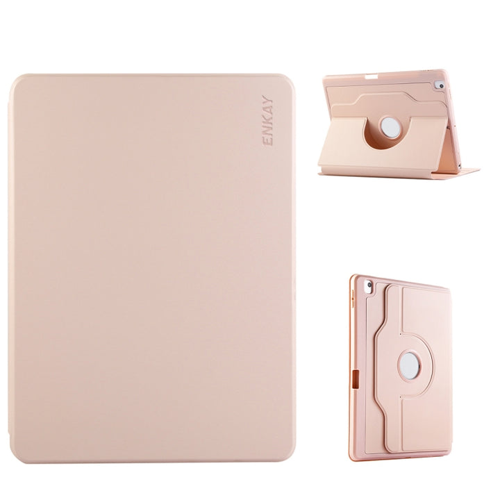 ENKAY 360 Rotation TPU Leather Smart Tablet Case with Pen Slot, For iPad Air 11 2024 / 2025 / Air 10.9 2022, For iPad Pro 12.9 2022/ Air 13 2025 / 2024, For iPad Pro 13 2024, For iPad Pro 11 2024, For iPad Pro 11 2022 / 2021 / 2020