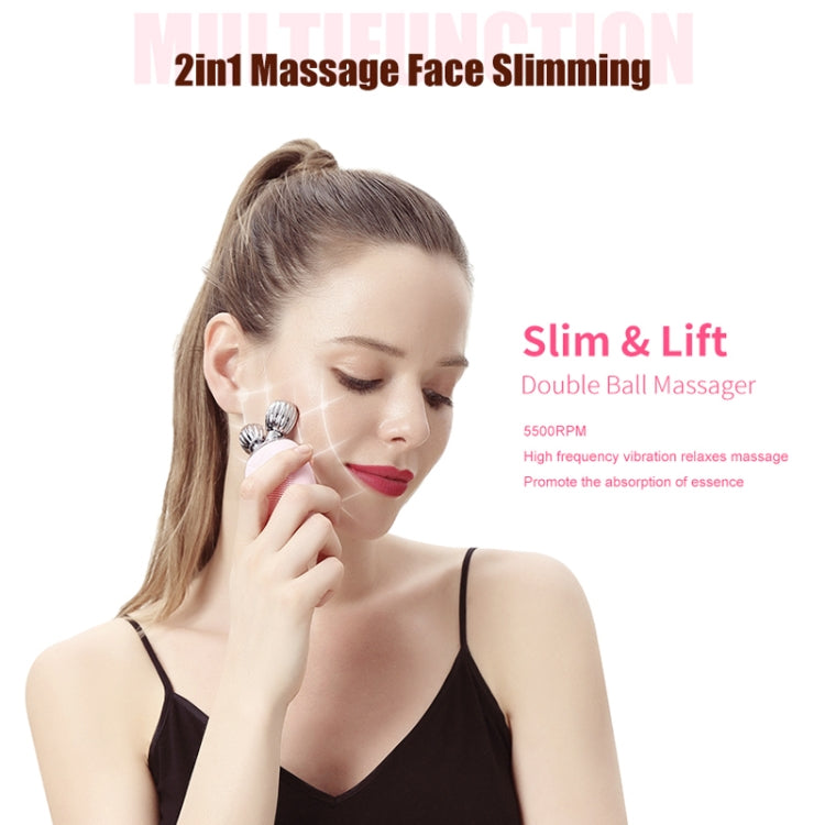 Duosi 2in1 Electric Facial Cleansing Brush Waterproof face Skin   Cleansing Massager Silicone Vibration Scrubber Pore   Clear Blackhead Remover