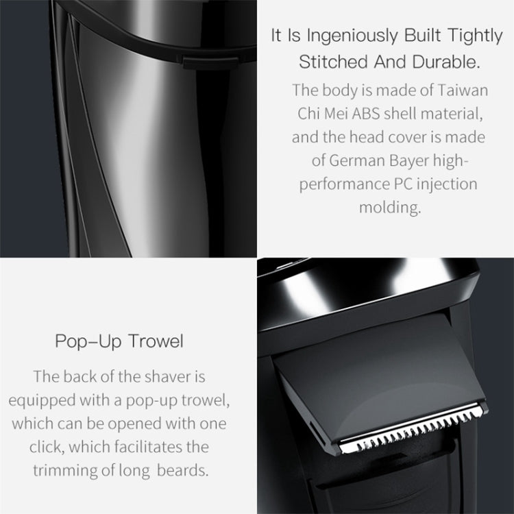 Original Xiaomi Youpin Yingqu Blackstone3 Men Portable Face Care Three Cutter Heads Electric Shaving Razor