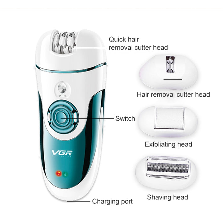 VGR V-700 3W 4 in 1 Electric Hair Remover, Plug Type: EU Plug, V-700